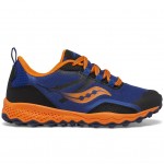 8rj Saucony SK266065- Peregrine-12 Shield - dark-blue/deep-orange